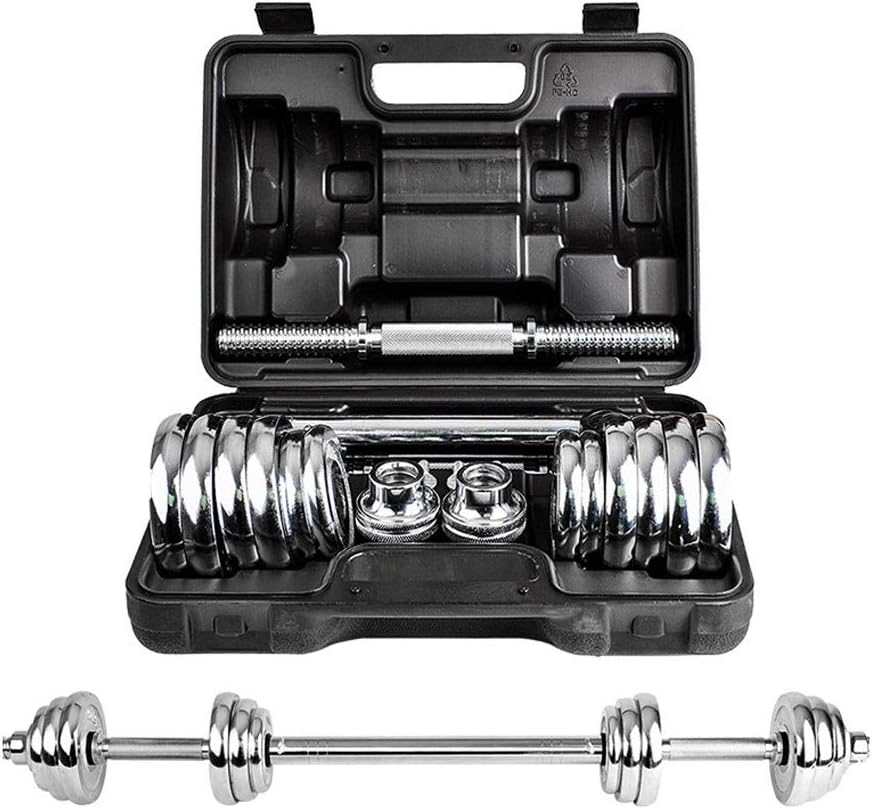 XIAOLI 2pcs Steel Dumbbell Home Men Dual-Plating Pure Steel Dumbbell Barbell 2 in 1 Design Sports Equipment (Size : 20kg)