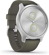 Garmin vívomove Style 42mm Hybrid Smartwatch Silver Moss Touchscreen Fitness