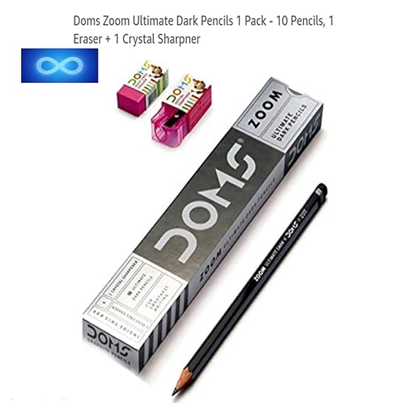 Doms Gsm Zoom Ultimate Dark Pencil, Pack of 10 Amazon.in Office Products