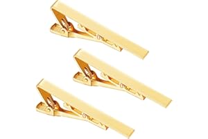 Roctee Tie Clips for Men, 3 Pack Men's Tie Clips Necktie Tie Bars Tie Pins for Men Accessories