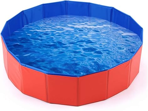 Mcgrady1xm Collapsible Pet Dog Bath Pool Kiddie Pool Hard Plastic Foldable Bathing Tub Pvc Outdoor Pools For Dogs Cat Kid Amazon Co Uk Pet Supplies