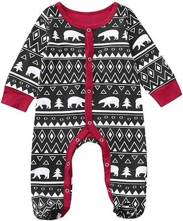 Amazon Co Jp Yesyes 赤ちゃん 男の子 女の子 足付きロンパース 幼児 長袖 ワンピース プリントボディスーツ エルク クリスマス ロンパース ジャンプスーツ スリーパー アウトフィット Age 24 Months ブラック Cqc490 おもちゃ
