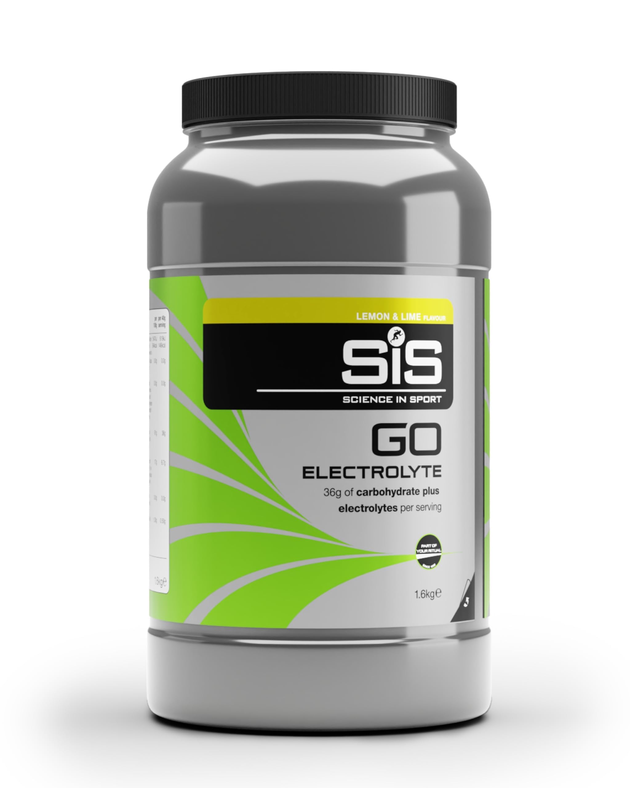 Science In Sport GO Electrolyte Powder Energy Drinks, High Carbohydrates and Sodium, Lemon and Lime Flavour, 40 Servings Per 1.6kg