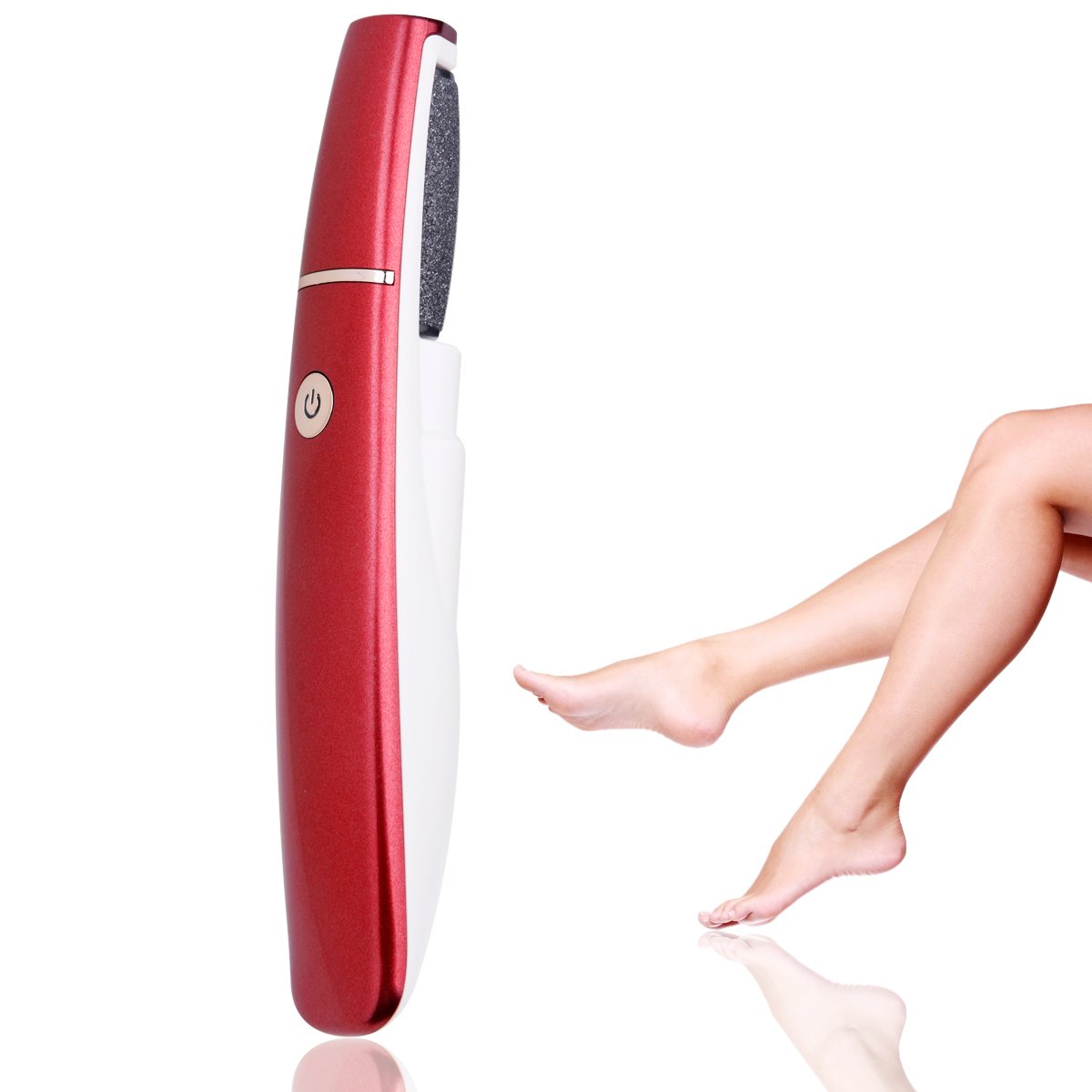 Rechargeable Callus Remover with LED Light,TianQin WY Electric Callus Remover ,Easier Grip Design to Remove More Callus Perfect for Remove Hard, Dead, Cracked Skin, 2 Rollers Included