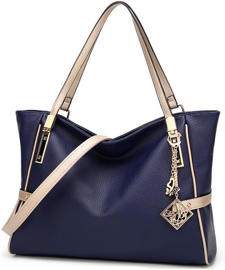 Chikencall Women PU Leather Handbag Ladies Handbags Satchel Elegant Top-Handle Bag Vintage Shoulder Bag for work shopping party