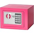 Parrency Security Digital Safe for Home Office,0.17 Cubic Home Keypad Safe,Protect Money,Jewelry,Passports (Pink)