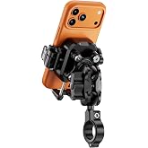Kewig Anti-Theft Motorcycle Phone Mount with Vibration Dampener | Camera Friendly Bike Handlebar Phone Holder for Bicycle Scooter ATV, Adjustable Size Fit for 5.4-7.2" Cellphone