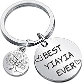 DZOSW Yiayia To Be Keyring Nana Jewelry Grandmother Keychain From Granddaughter Keychain