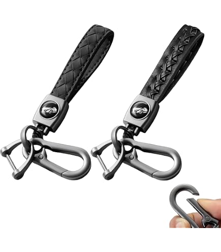 Kewucn Rotatable Carbon Fiber Keychain With D-Ring - Anti-Loss Car Key Fob Holder In 5 Colors - View #10