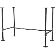 PIPE DECOR Industrial Pipe Desk Leg Set, Modern Home Office Table