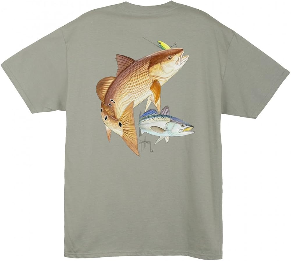 Guy Harvey Redfish TShirt Green Clothing