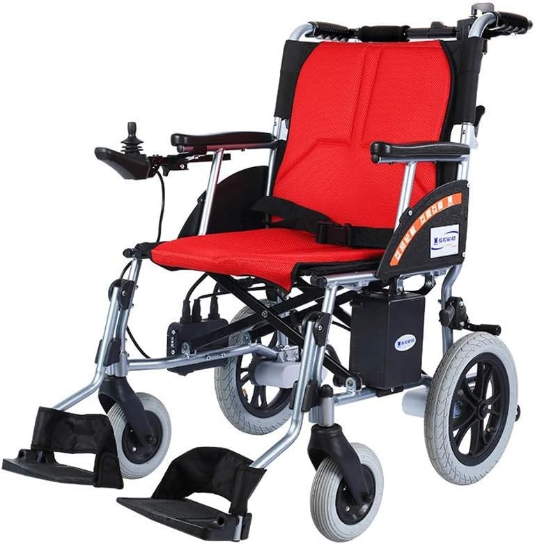 JBP max La luz Plegable de la Silla de Ruedas eléctrica se Puede desarmar Scooter de Cuatro Ruedas deshabilitado para la batería de Litio: Carga de 100 kg