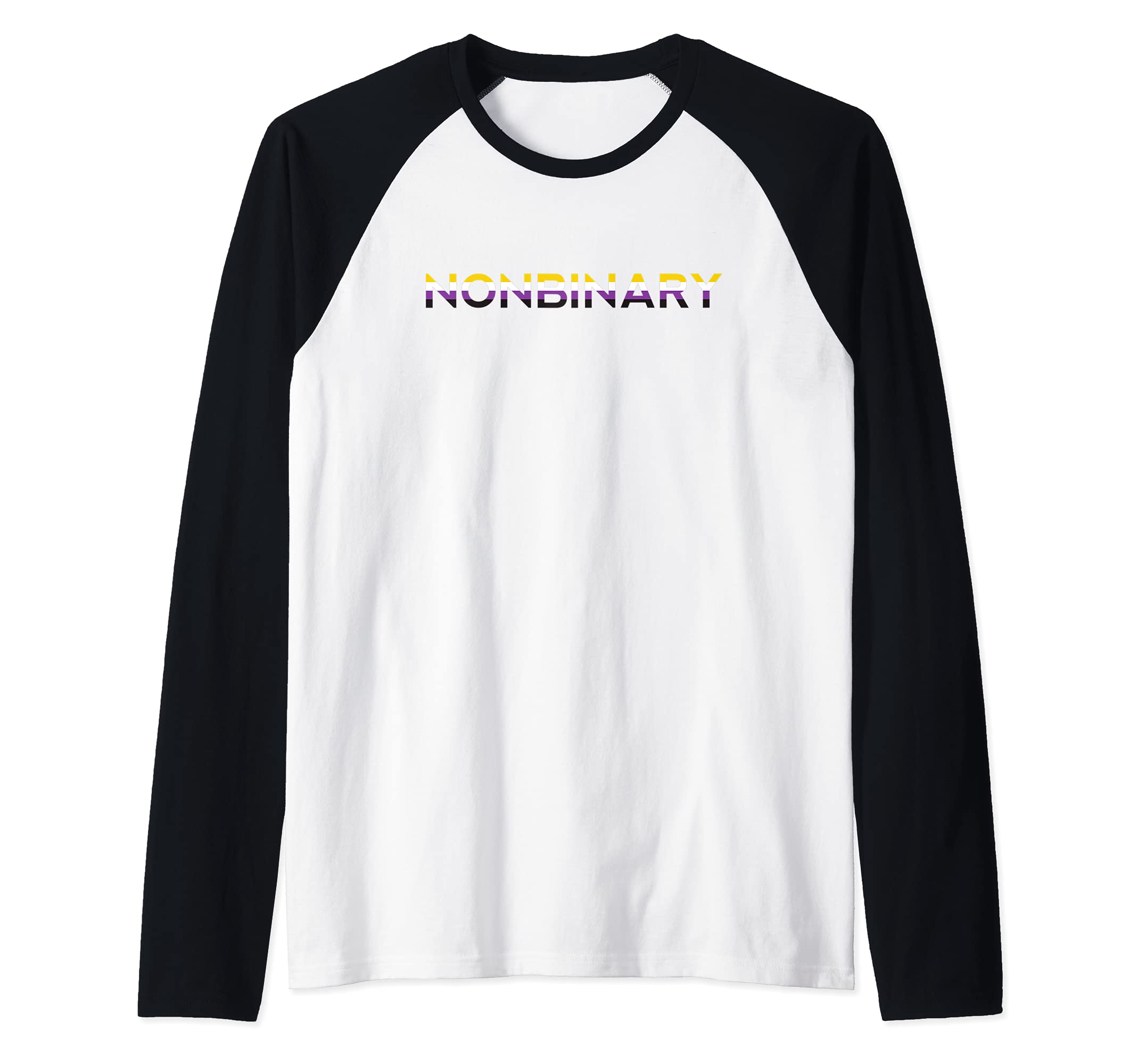 Nonbinary Flag Pride Demi Gender LGBTQIA Queer Gay Asexual Raglan Baseball Tee