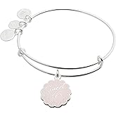 Alex and Ani 'Sweet 16' Charm Bangle - Expandable Bracelet for Women, Nickel-Free, Shiny Silver Finish, Ideal Gift Jewelry