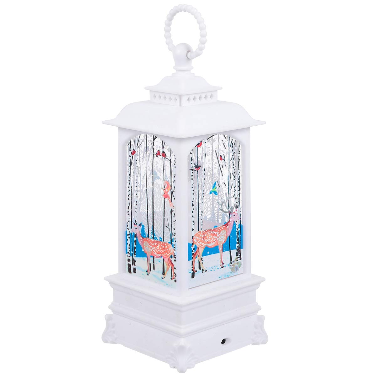 WINOMO Christmas Lanterns Decorative,LED Light Up Christmas Lantern Candle Decorations for Christmas Tree Home Decoration