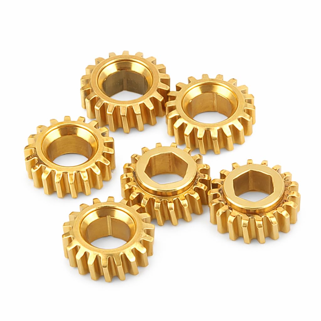 Guitar Tuning Gears, Tuning Peg Gear Machine Heads Gear Guitar Gear Guitar Shafts Gears Hexagonal (4mm) Open Hole Gears Guitar Parts 6pcs for Classical Guitar Performance Accessory