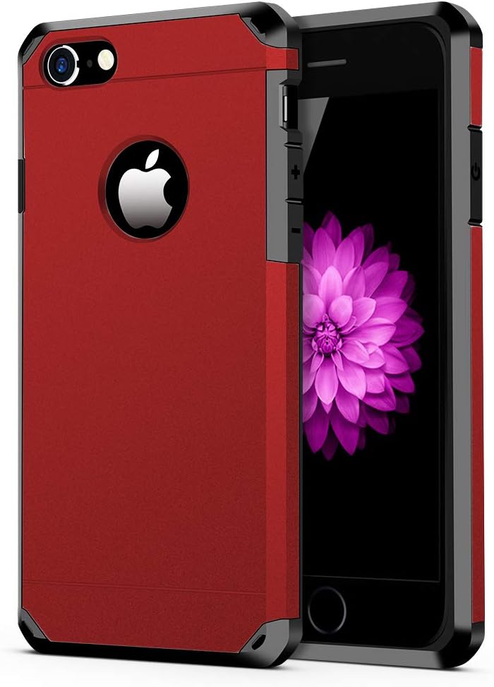 ImpactStrong for iPhone 7 Case/iPhone 8 Case, Heavy Duty Dual Layer Protection Cover (Red)