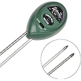 MacDoDo 3-in-1 Soil Moisture Meter, Light and PH acidity Tester, Plant Soil Tester Kit, Great For Garden, Farm, Lawn, Indoor & Outdoor (No Battery needed)