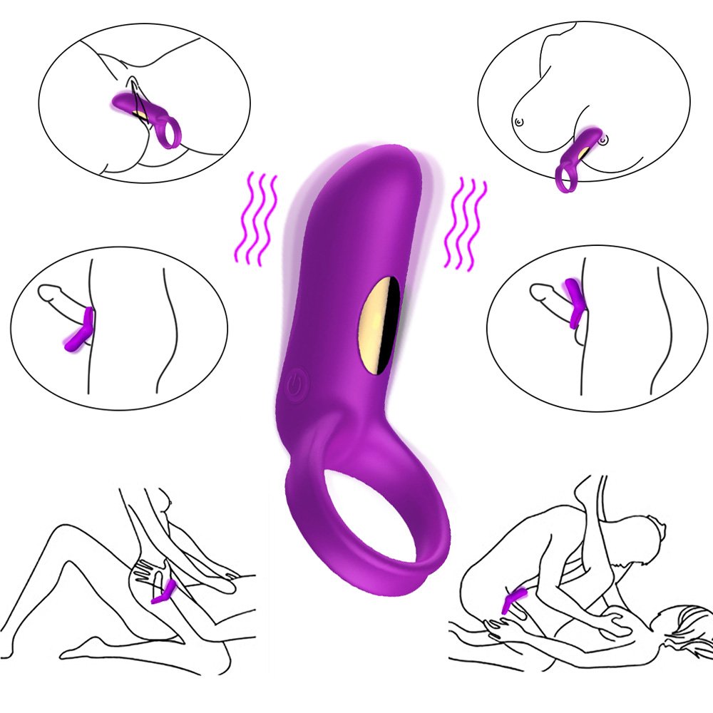 Silikon Penisring Vibrierend mit Klitorisstimulator, Cockring Vibro Rabbit Stimulation, Penis Erektion Massagegerät, Perfekt für Paare, Sie und Ihn