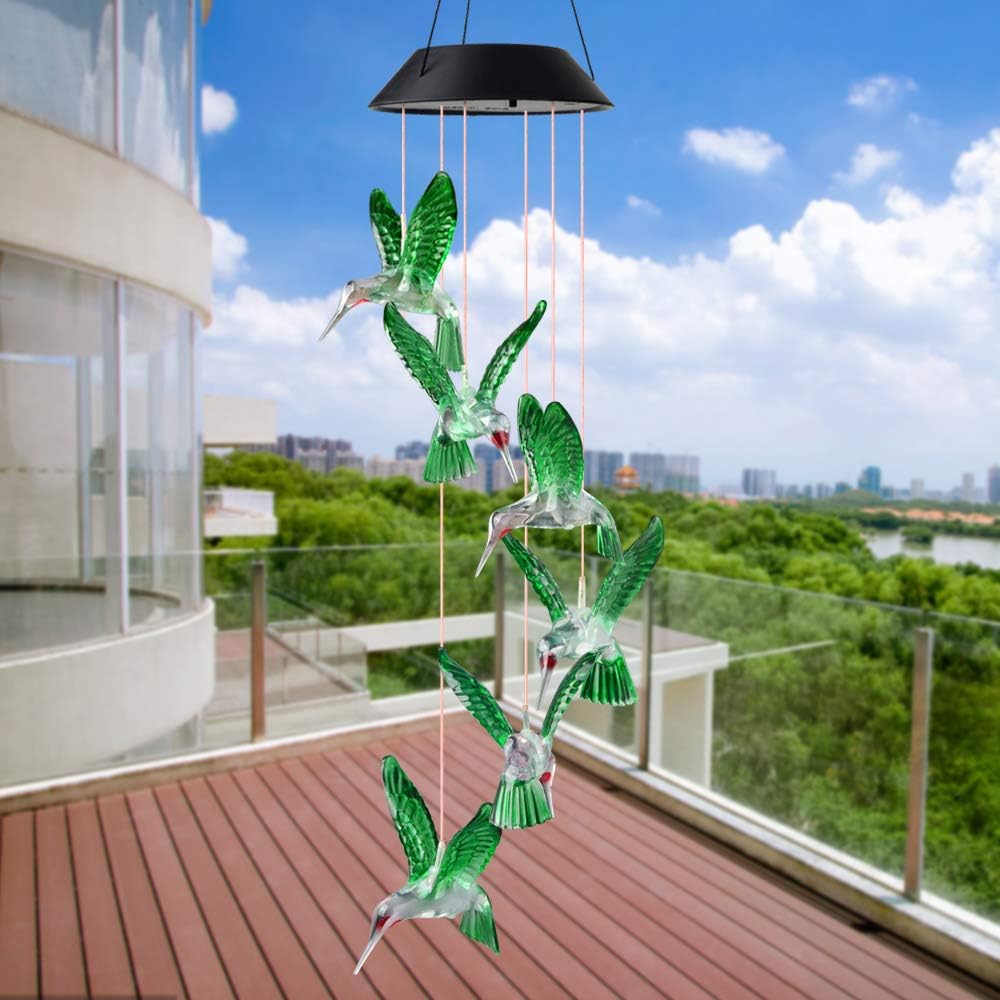 zhengshizuo Wind Chimes Outdoor, Gifts for mom, Solar Wind Chimes, Hummingbird Wind Chimes, Glowing Wind Chimes, Outdoor Decor, mom Gifts, Gardening Gifts, Grandma Gifts, Plastic Hangers Wind Chimes Solar : Garden & Outdoor