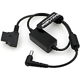Alvin’s Cables D-tap to DC Power Cable for Sony FX6 FX9 Camera Right Angle DC to D-tap 19.5V Regulated Output Cable 50cm|19.7
