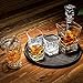 KANARS Whiskey Decanter Set - 25 Oz Crystal Liquor Decanter Carafe with 4 Rock Glasses 9 Oz For Bourbon, Scotch, Vodka, Rum or Whisky - Gift for Men Dad Husband Brother Adult Groomsmen - 5 Piece