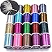 PHECDA PROFLY 20 Spools Assorted Colors Flash Tinsel Thread Fly Tying Materials (20 Random Colors (Large Spool))