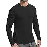 PLUMZJOY Mens UPF 50+ UV Sun Protection Shirts Outdoor Long Sleeve SPF Rash Guard for Fishing Hiking Swim Running