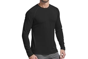 PLUMZJOY Mens UPF 50+ UV Sun Protection Shirts Outdoor Long Sleeve SPF Rash Guard for Fishing Hiking Swim Running
