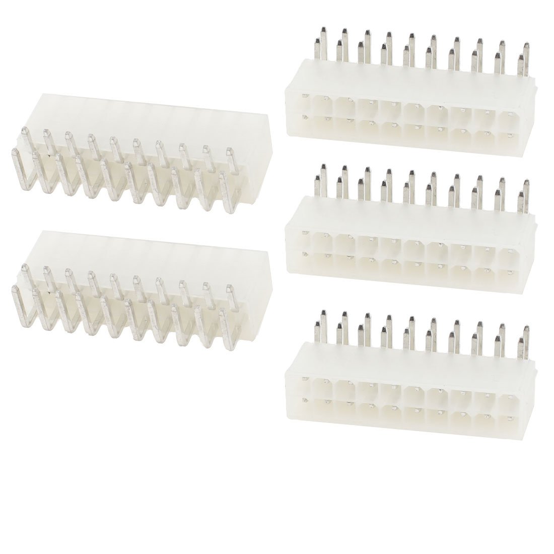 sourcing map 5 Pcs 3mm Pitch 20 Pin 90 Degree Car Auto PC PSU Supply ATX Connector