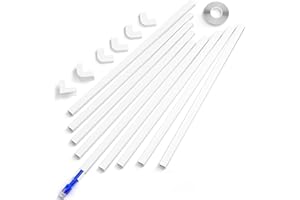 One-Cord Channel Cord Hider Wall, Delamu 142in Cable Cover, Cable Concealer Raceway, Cable Hider, Paintable Wire Covers for W