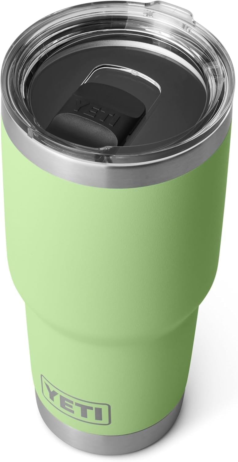 YETI Rambler 30 oz (887 ml) Tumbler with Removable Magslider Lid, Stainless Steel Vacuum Insulated Coffee Cup, Key Lime
