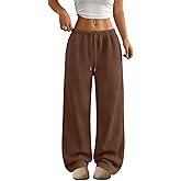 Trendy Queen Womens Wide Leg Sweatpants Baggy Drawstring Low Rise Lounge Pants 2026 Fall Joggers with Pockets
