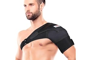 CLEVISS BRACE Shoulder Brace for Men and Women Rotator Cuff - for Bursitis, Dislocated AC Joint, Labrum Tear, Tendonitis,Neoprene Compression Support Sleeve for Men and Women (Black S-M)