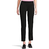 Elliott Lauren Womens Control Stretch Pull-on Ankle Pants with Back Slit Detail