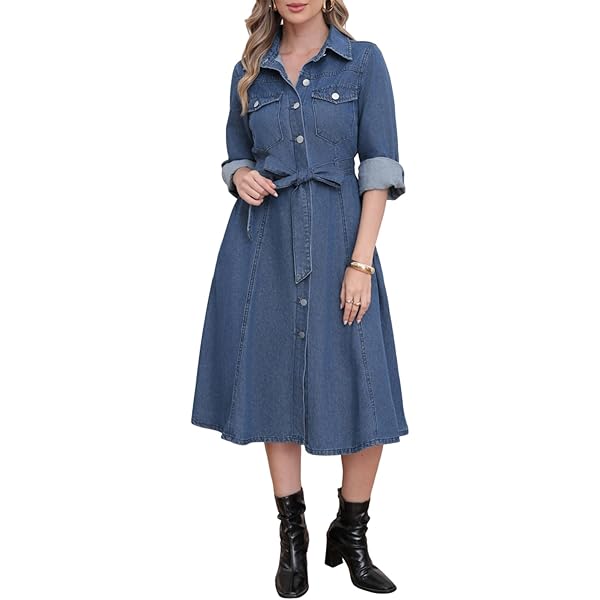 Umgee Women's Sleeveless Denim Frayed Button Up Dress (Large, Light, l) at  Amazon Women's Clothing store