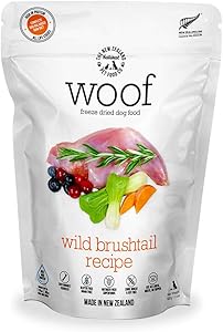 The New Zealand Natural Pet Food Co. WOOF Wild Brushtail Freeze Dried Raw Dog Food, Topper, or Treat - High Protein, Natural, Limited Ingredient Recipe 11 oz, Brown (NZ-WFD320B)