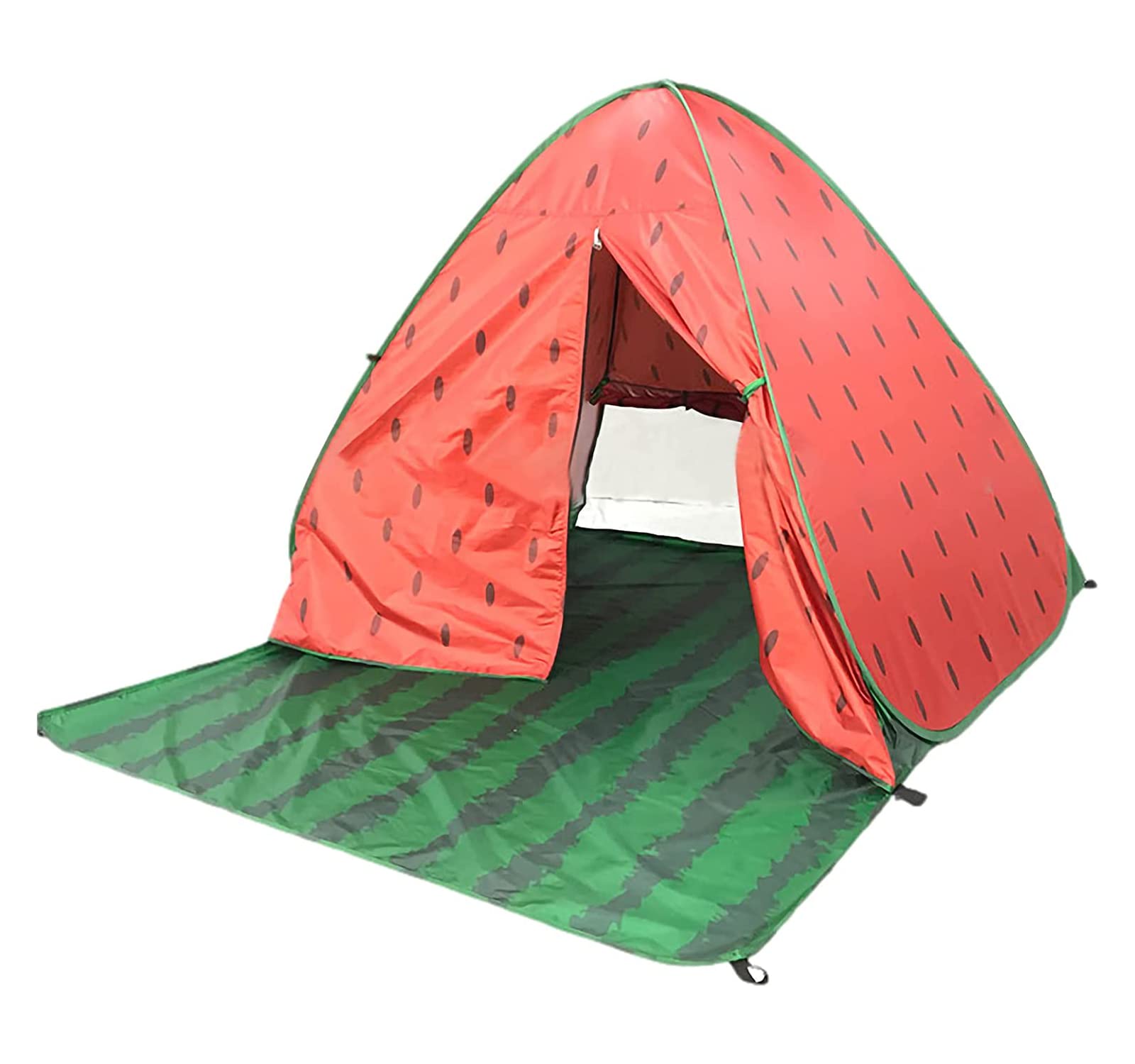 YBK Tech Automatic Pop Up Beach Tent UV Protection Instant Portable Quick Cabana Sun Shelter for 2-3 Persons- Fruit Design (Watermelon)