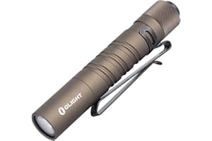 OLIGHT I3T EOS 180 Lumens Dual-Output Slim EDC Flashlight for Camping and Hiking, Tail Switch Flash Light with AAA Battery (Desert Tan)