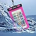SINOELE Waterproof Case Dustproof Snowproof Outdoor Sport Pouch Case Universal for iPhone Galaxy Samsung Haiwei(Rosy)