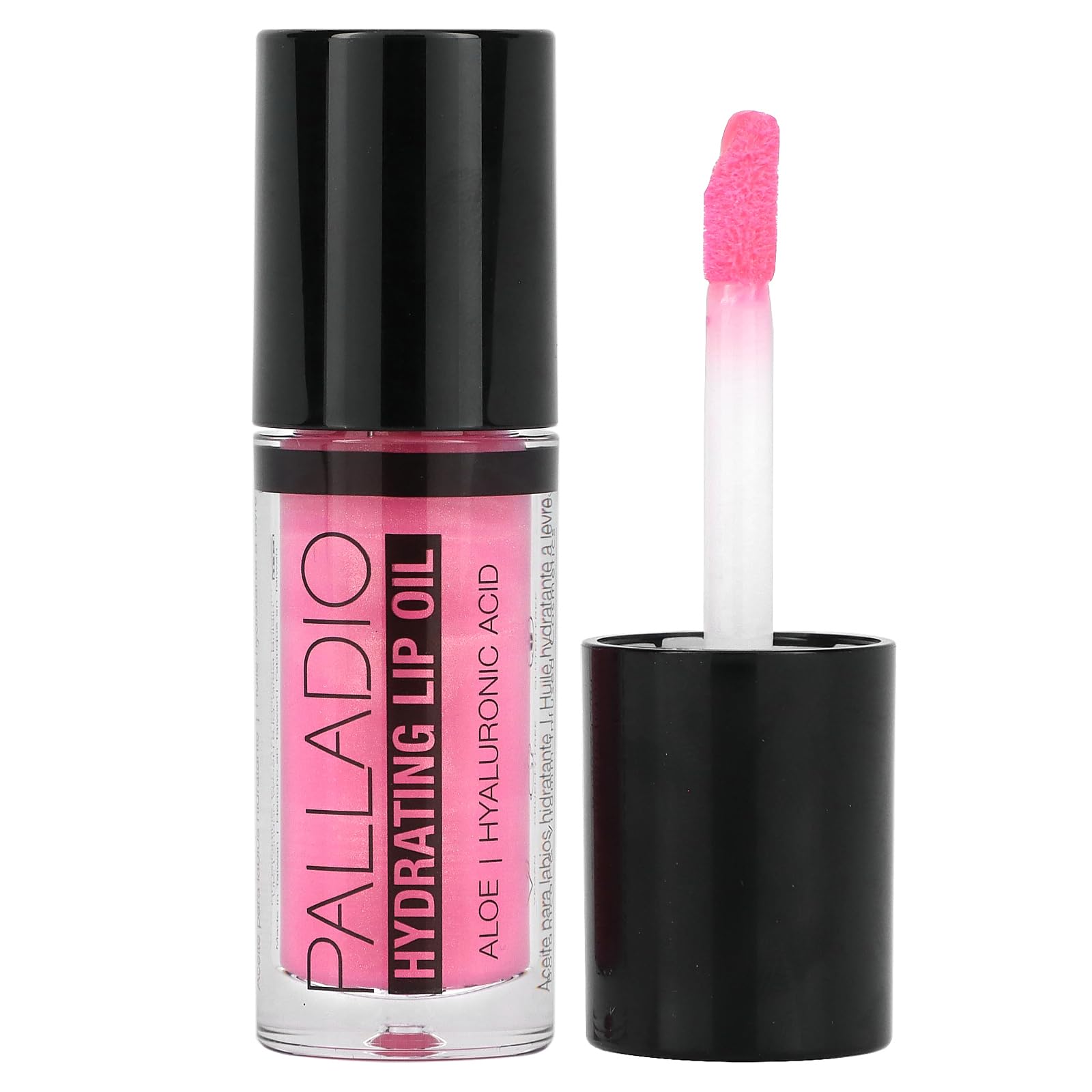 Palladio Hydrating Lip Oil Infused with Hyaluronic Acid, Non-Sticky Formula, Subtle shine with tinted sheer color, prevents chapped lips, Vegan & Cruelty-Free | 0.13 Oz. (AS IF!)