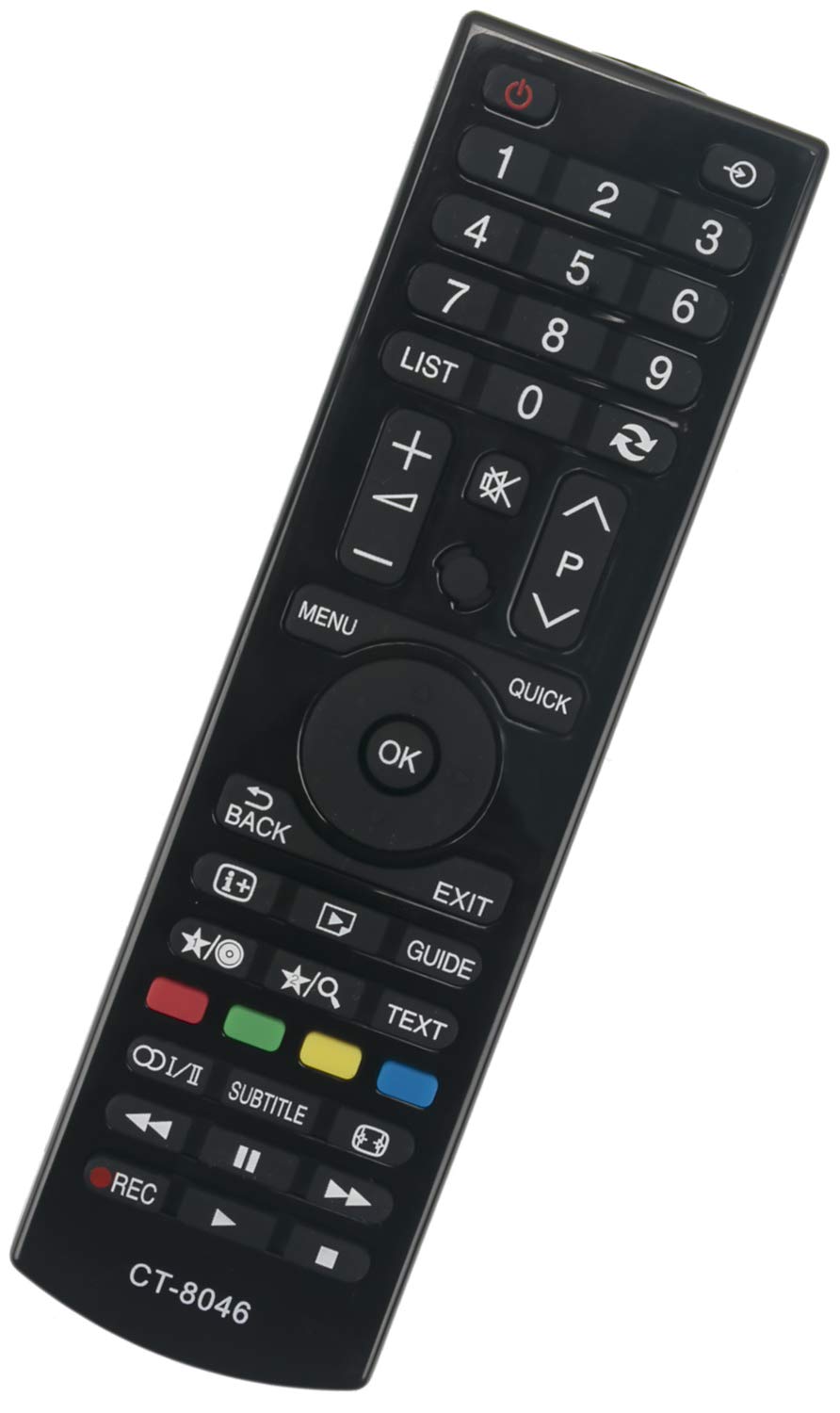 ALLIMITY CT-8046 Remote Control Replace Fit for Toshiba HD TV 24D1533DB 24D1544DG 24D1633DB 24W1633DB 24W1633DG 32L1544DG 32W1533DB 32W1534DG 32W1633DB 40L1533 40L1533DB 40L1533DG 40L1543DG
