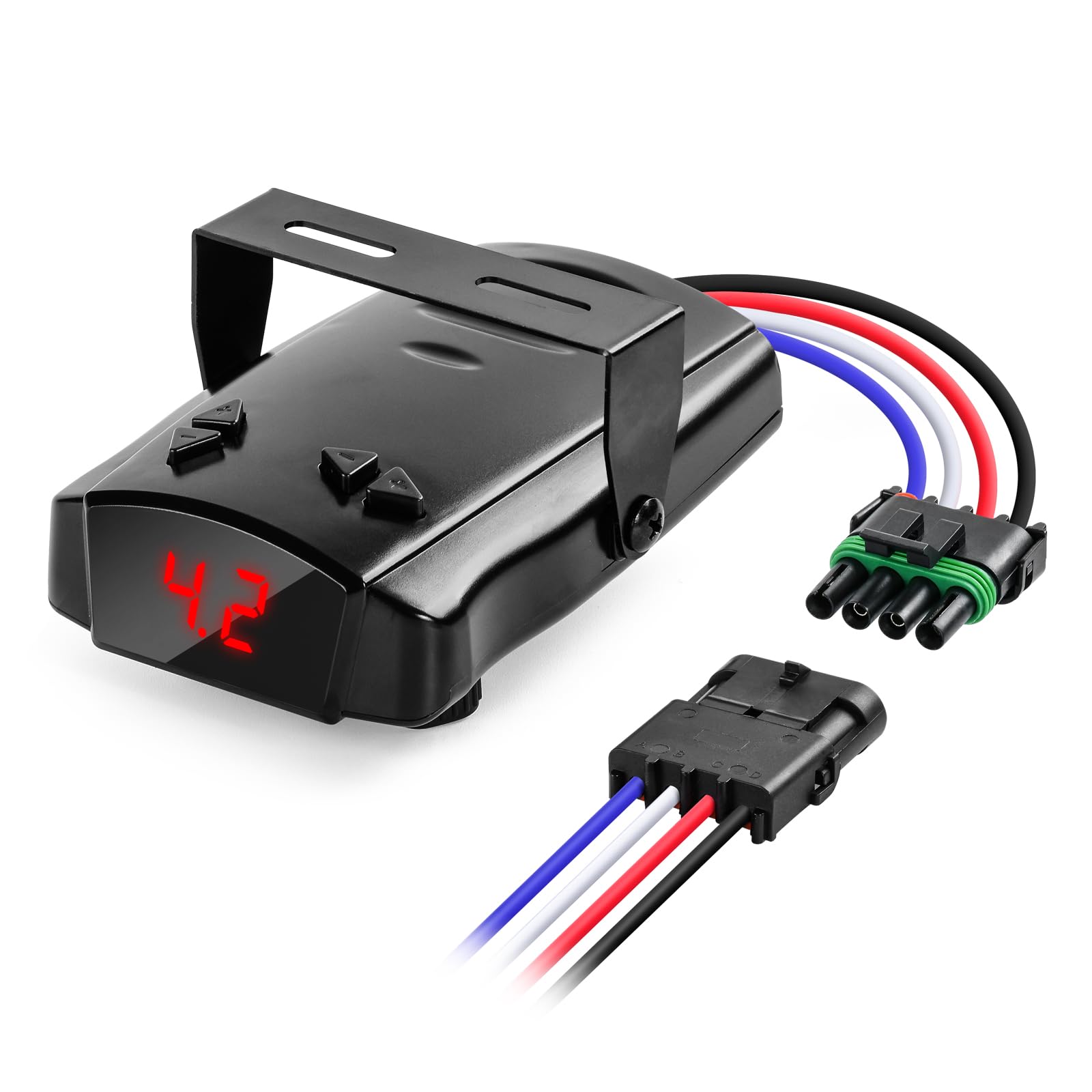 Photo 1 of briidea Proportional Trailer Brake Controller, Digital Electric Brake Control for 1-4 Axle Trailers, Smooth Stop Technology with Boost Mode, Compatible with Ford/GM/Chevy/Dodge/RAM/Toyota