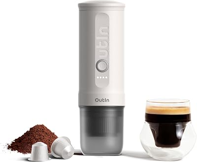 OutIn Nano Portable Espresso Machine USB-C Self-Heating 2-in-1 Ground/Capsule