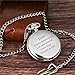 Personalized Silver Stainless Steel Pocket Watch Engraved Free
