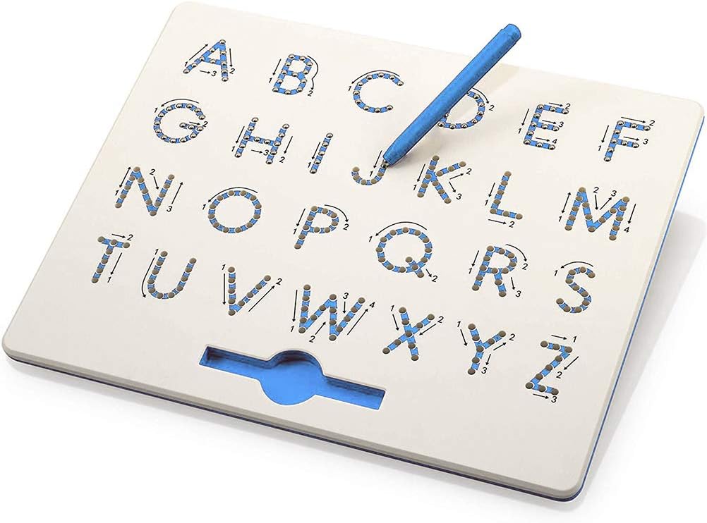 Rivadal Magnetic Alphabet Letter Tracing Board with Pens Learn A to Z Magnatab