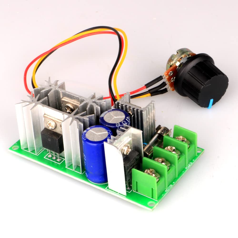 Gebildet DC Motor Controller Assembly 12V 24V 36V 48V High Power Drive Module Adjustable Speed PWM Electronic Governor Controller Regulation Switch 20A Ultra small LED dimmer