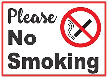 Rh Decor No Smoking Sign Board Self Adhesive Vinyl Size 11 Inch X