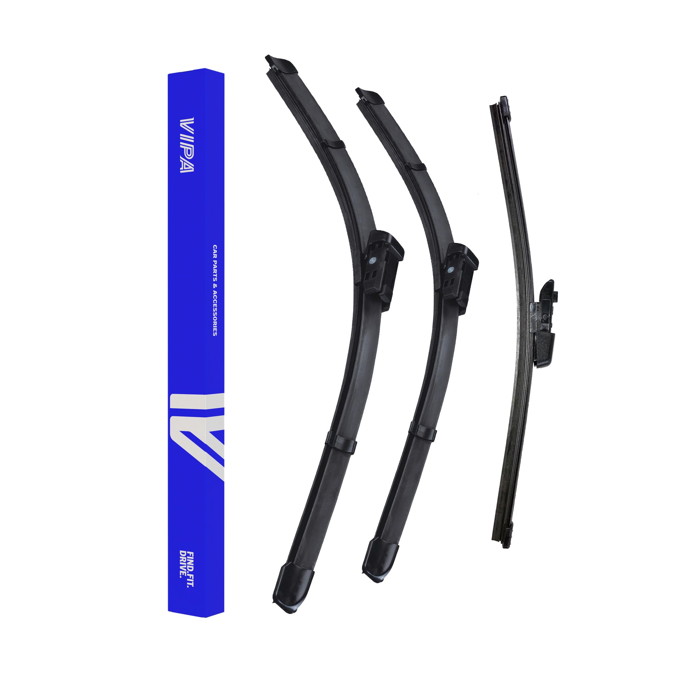 Vipa Car Parts Premium Wiper Blade Set | fits: VW GOLF MK7 Hatchback (Oct 2012 to Nov 2020) | All-Weather Performance | Durable, Streak-Free Windshield Wipers | Easy Installation