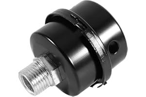 Haosie Air Compressor Silencer Filter, G1/2 20mm Thread Metal Intake Muffler Filter, Noise Muffler Silencer for Oil Less Air 